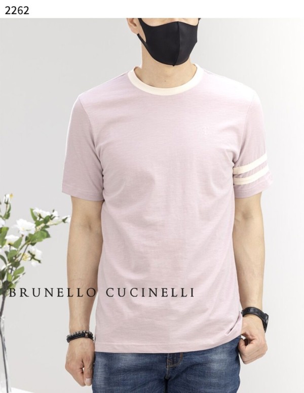 브루넬로쿠치넬리 [BRUNELLO CUCINELLI] 수입프리미엄급 배색슬림핏 라운드 티셔츠 신상입고