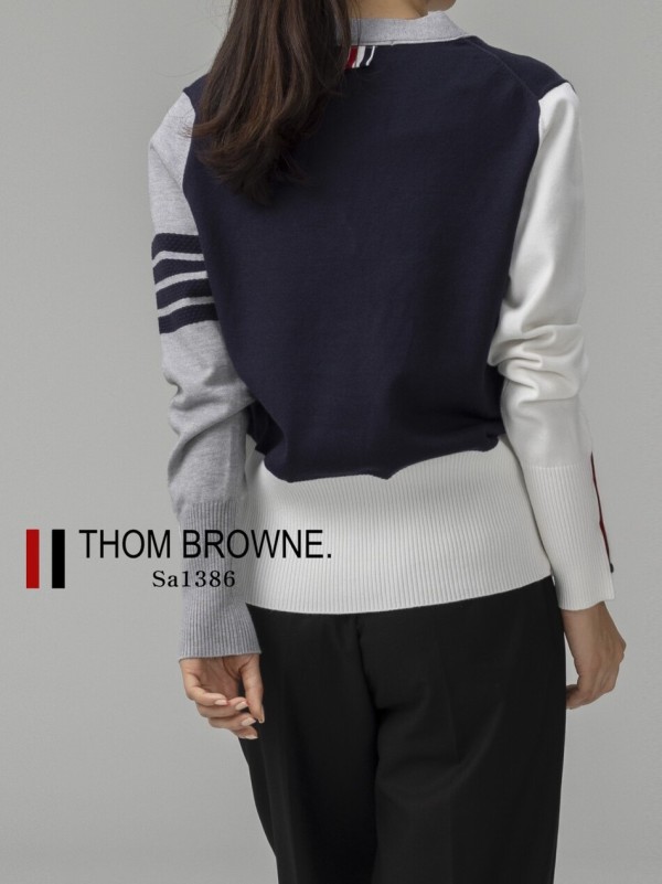 톰브라운 [THOM BROWNE] 수입고급 포켓 와플사선 여성용 가디건신상입고