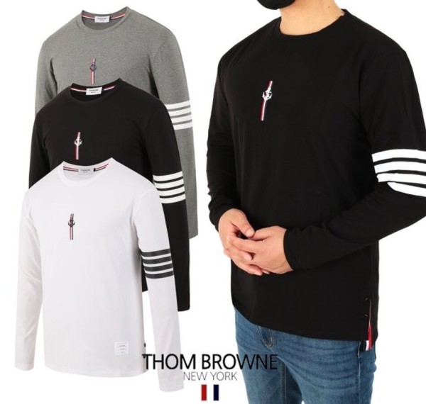 THOM BRWONE  23FW 4바 마린자수 티셔츠