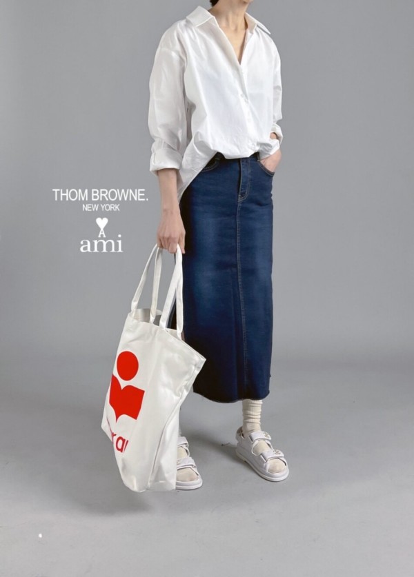 AMI denim skirt (1color)