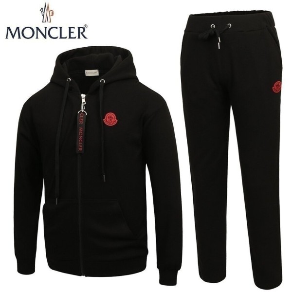 MONCLER. 23FW 신상 레드 로고 후드집업 트레이닝 셋트