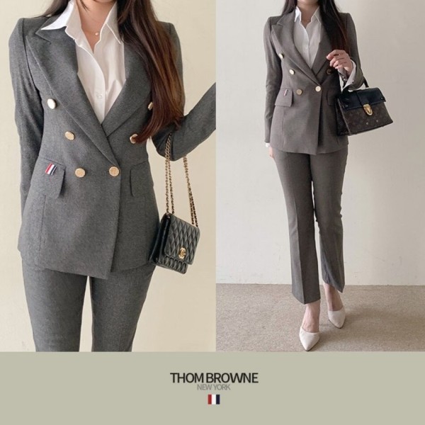 톰브라운 23FW 울 싱글 BLAZER SUIT SET