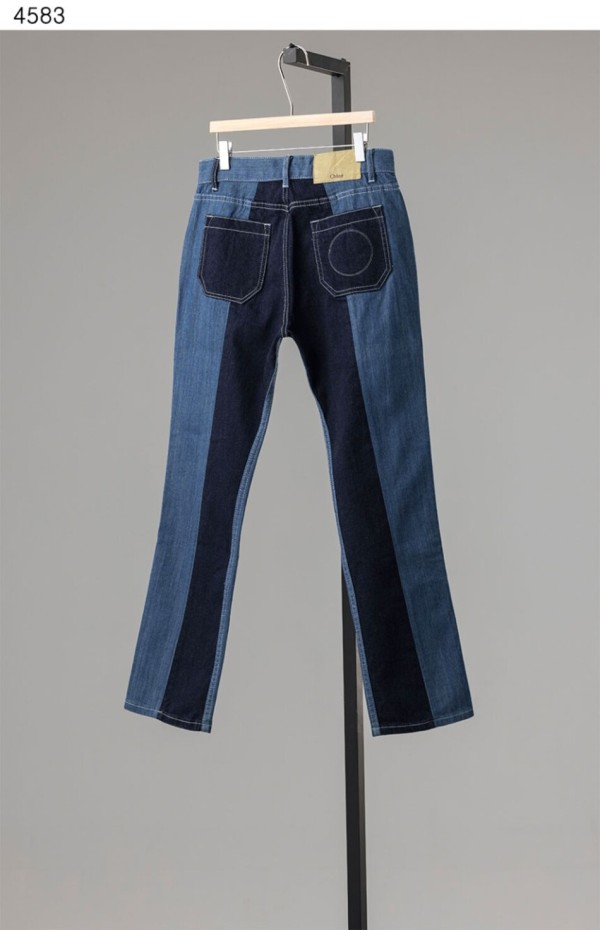 끌로에 [Chloe] 수입고급 Women's Patchwork Straight Jeans 신상