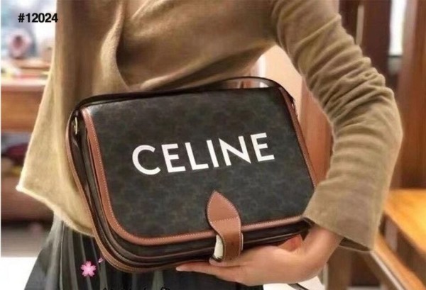 [CELINE] 셀린느 트리옹페 캔버스 메신저 크로스 바디 풀코백