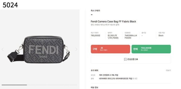 펜디 [FENDI] 수입고급 FF패브릭 카메라 케이스 신상