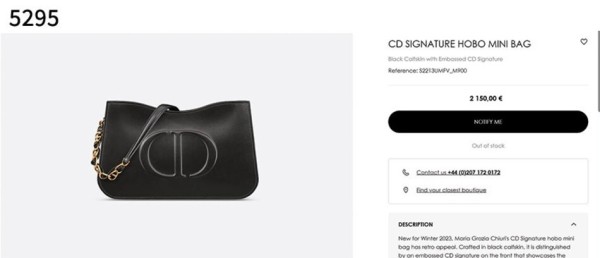 [Dior] 수입프리미엄급 CD SIGNATURE HOBO MINI BAG 신상