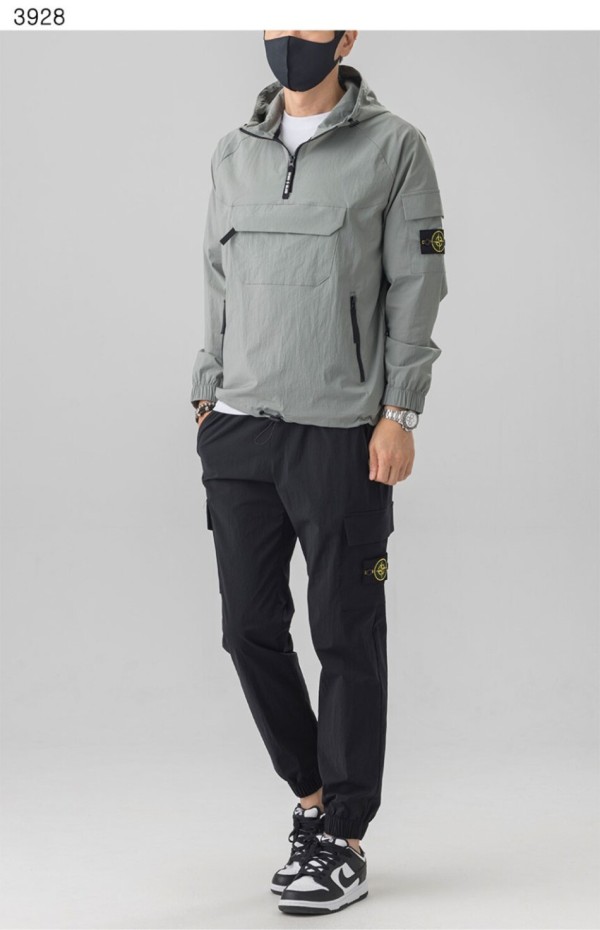 [STONE ISLAND] 스톤 와펜 반지퍼 아노락 조거셋 신상